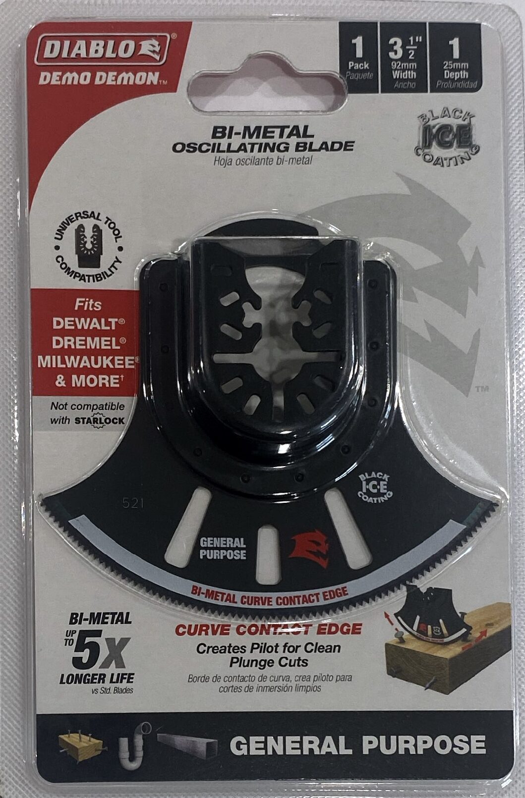 3-1/2 in. Universal Fit Bi-Metal Oscillating Blade