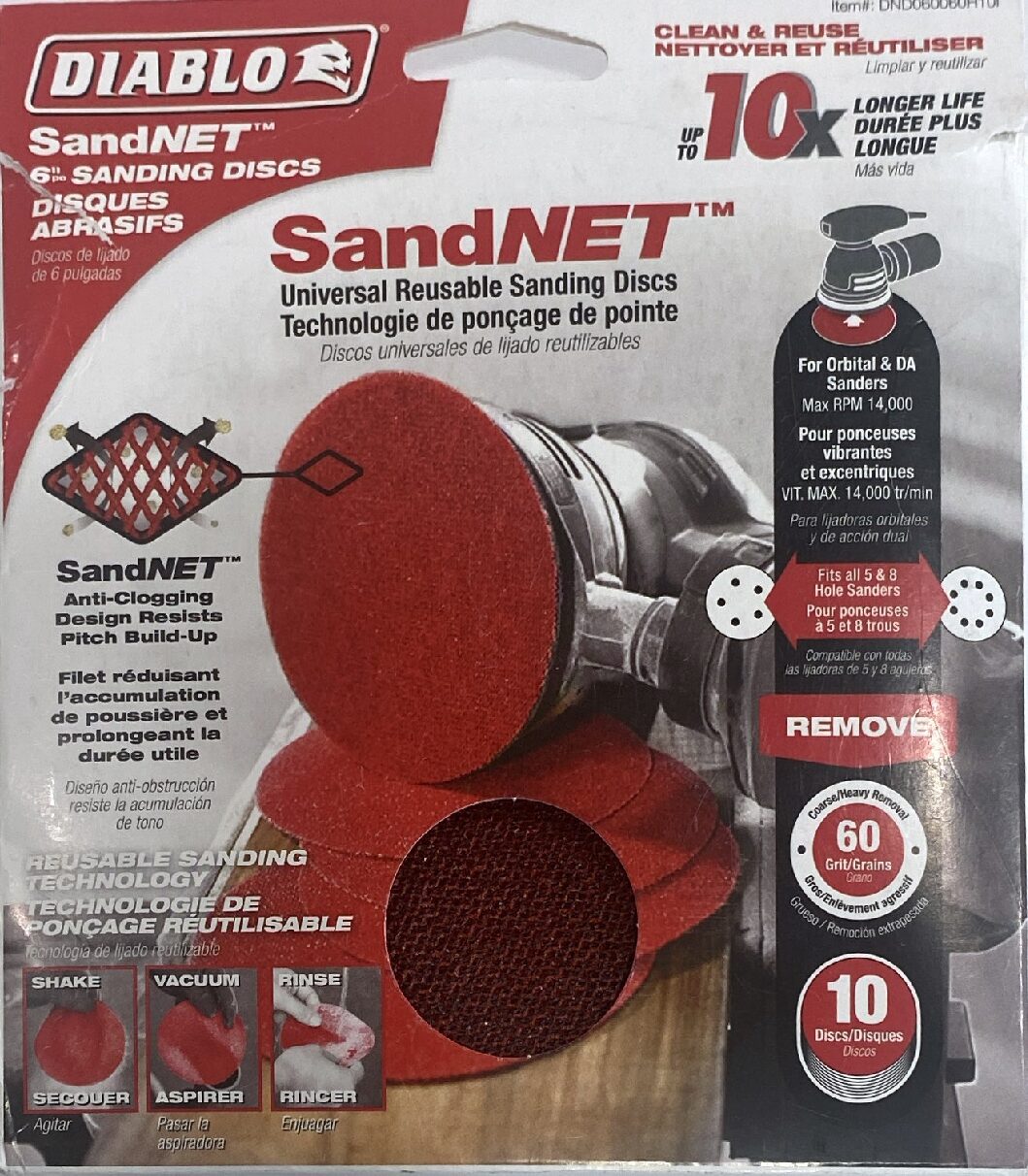 6 in. 60 Grit (Coarse) SandNetTM Discs with Connection Pad (10-Pack)